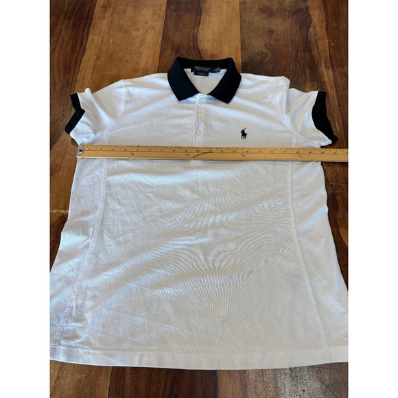NWOT Polo Golf Ralph Lauren Women's white black shirt Tailored Fit blue label - Picture 4 of 9